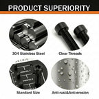 M6 x 20mm (30 Pack) Socket Head Cap Screws Bolts, Black Oxide 304 Stainless Steel 18-8, Allen Socket Drive, Full Thread, Bright Finish