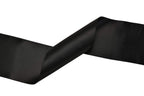 Black Double Faced Satin Ribbon 4 Inch Continuous 5 Yards
