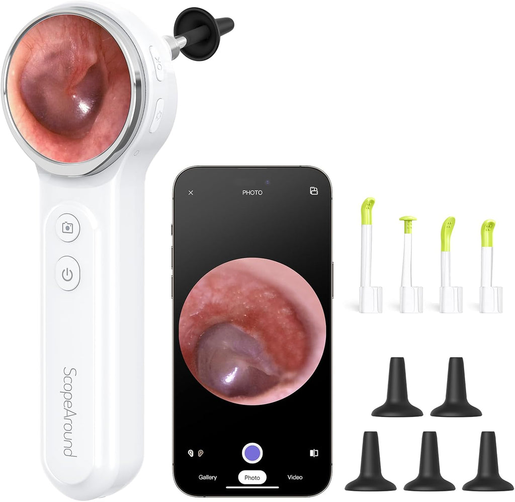WiFi Digital Otoscope with IPS Screen, 720P HD Otoscope Camera for Home Use
