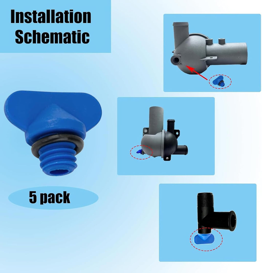 Manifold Engine Water Plug, Drain Plug Kit Pack of 5