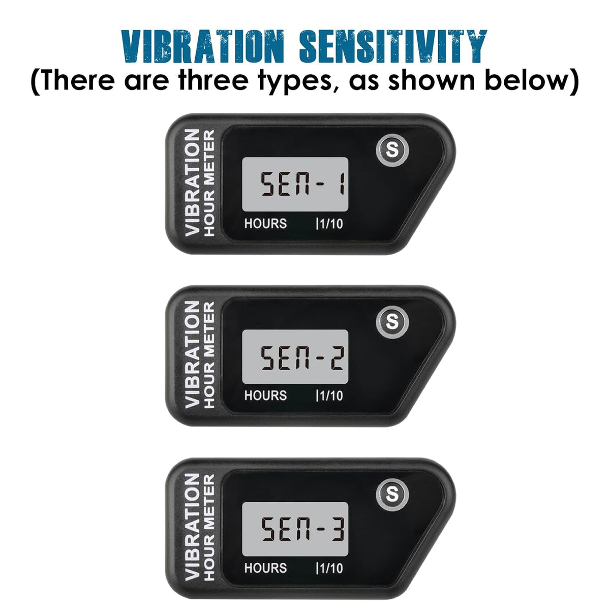 Runleader RL-HM016B Digital Vibration Activated Hour Meter (Black)