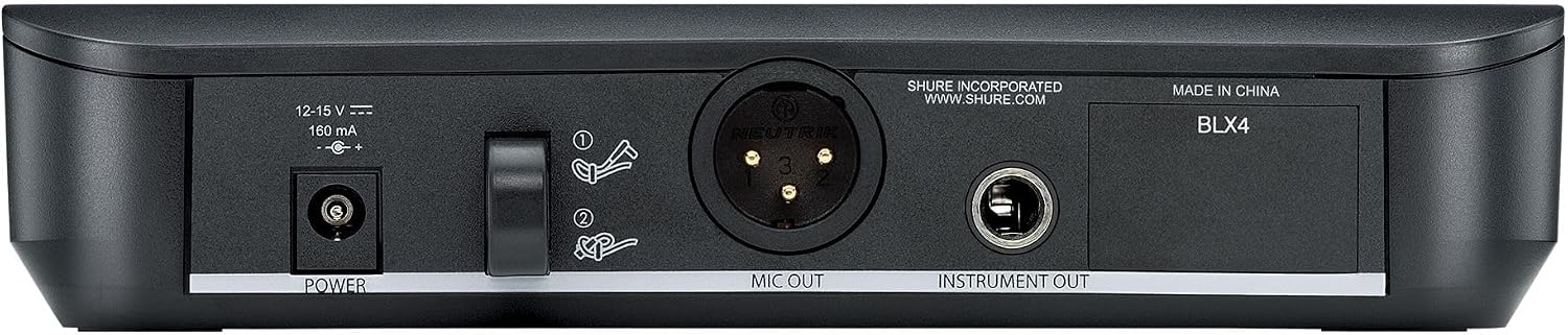 BLX24/PG58 Wireless Vocal Microphone System - H9 Band | 14-hour battery and 300 ft UHF range with PG58 handheld vocal