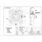PGN UCF205-16 (10 Pack) Square Flange Bearing 1" Bore