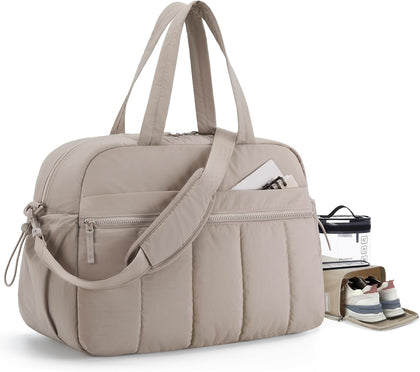 Gym Bag for Women, Duffle Bag for Travel with Wet Pocket, Lightweight Carry on Weekender Duffel, Water Resistant