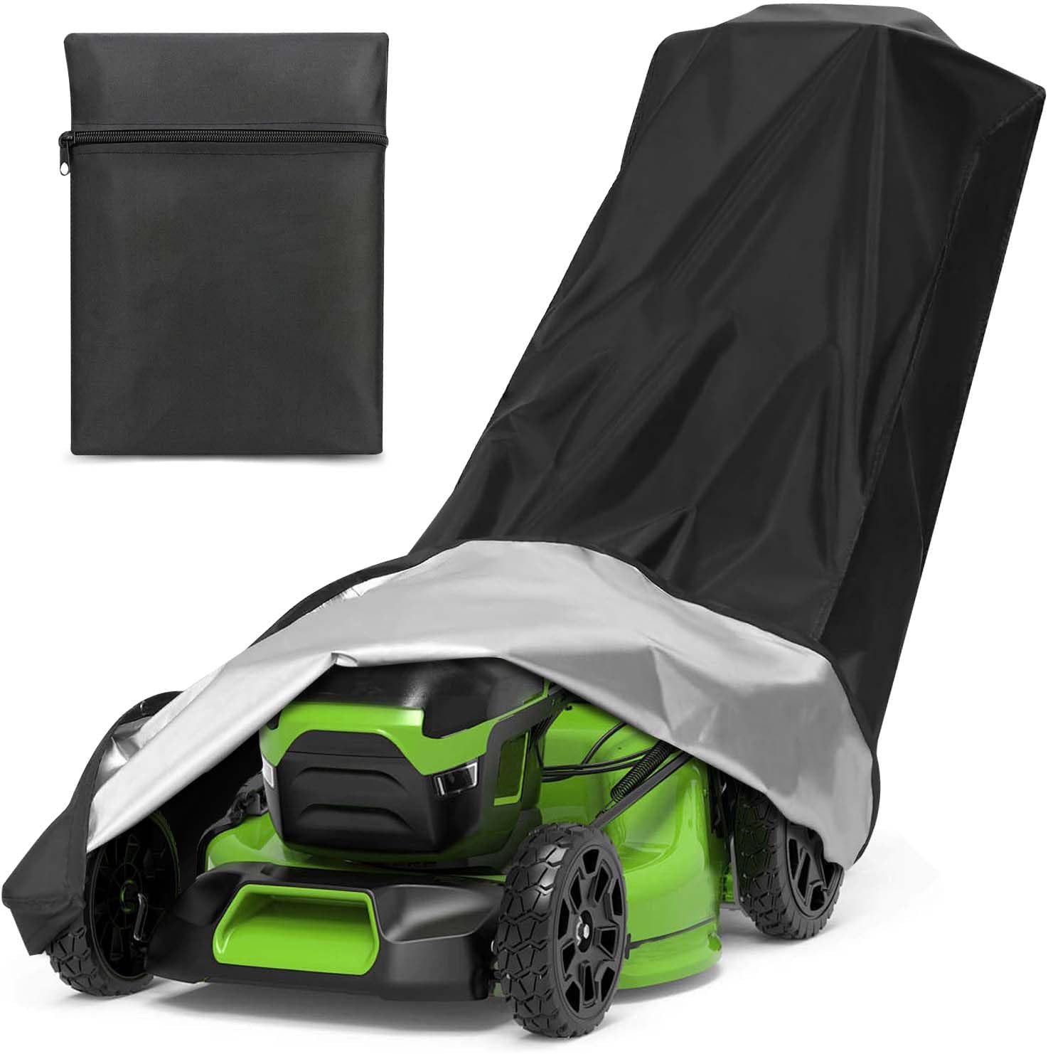 Outdoors Lawn Mower Cover Heavy Duty Waterproof Polyester Oxford Protection Push Mower Cover with Drawstring and