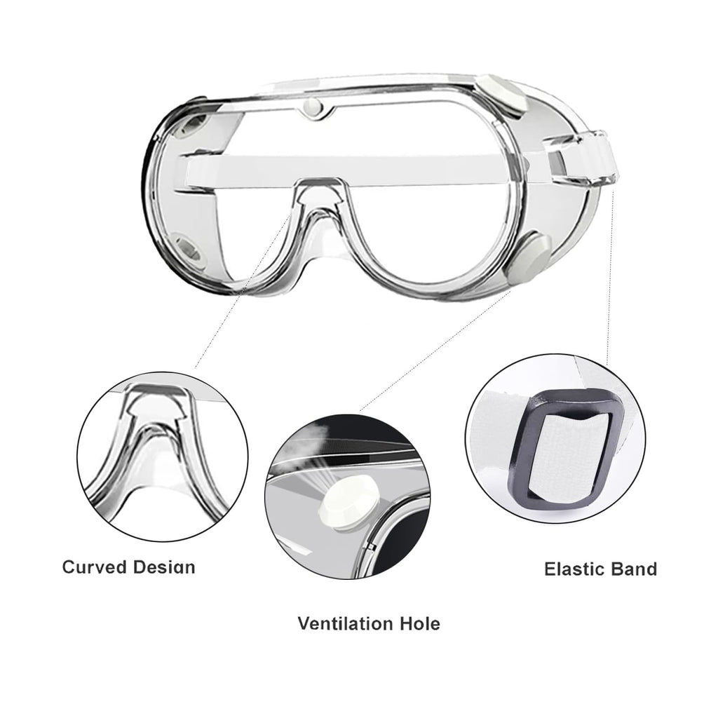 4 Pack Kid Science Goggles Bulk,Lightweight Polycarbonate Lenses and PVC Frame, Eye Protection for Kids (4)