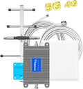 Cell Phone Signal Booster for Verizon, AT&T & T-Mobile – Up to 5,000 Sq Ft Coverage – Boosts 5G 4G LTE Signals on