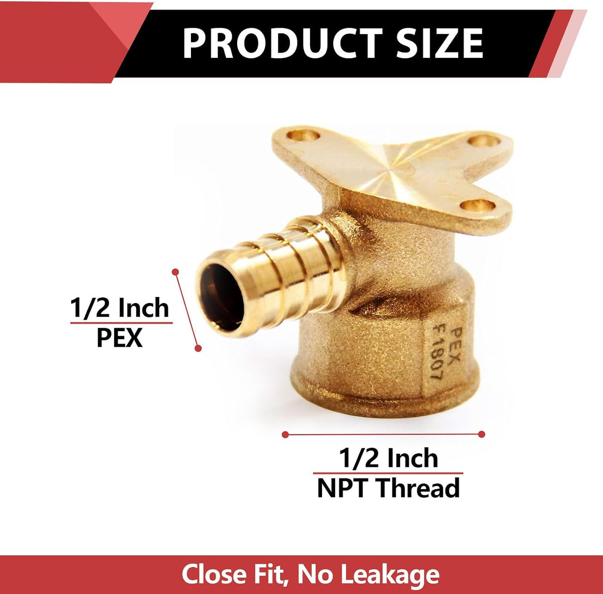 10-PACK EFIELD PEX 1/2-Inch Female NPT Drop-ear Elbow(PEX1807159-10)