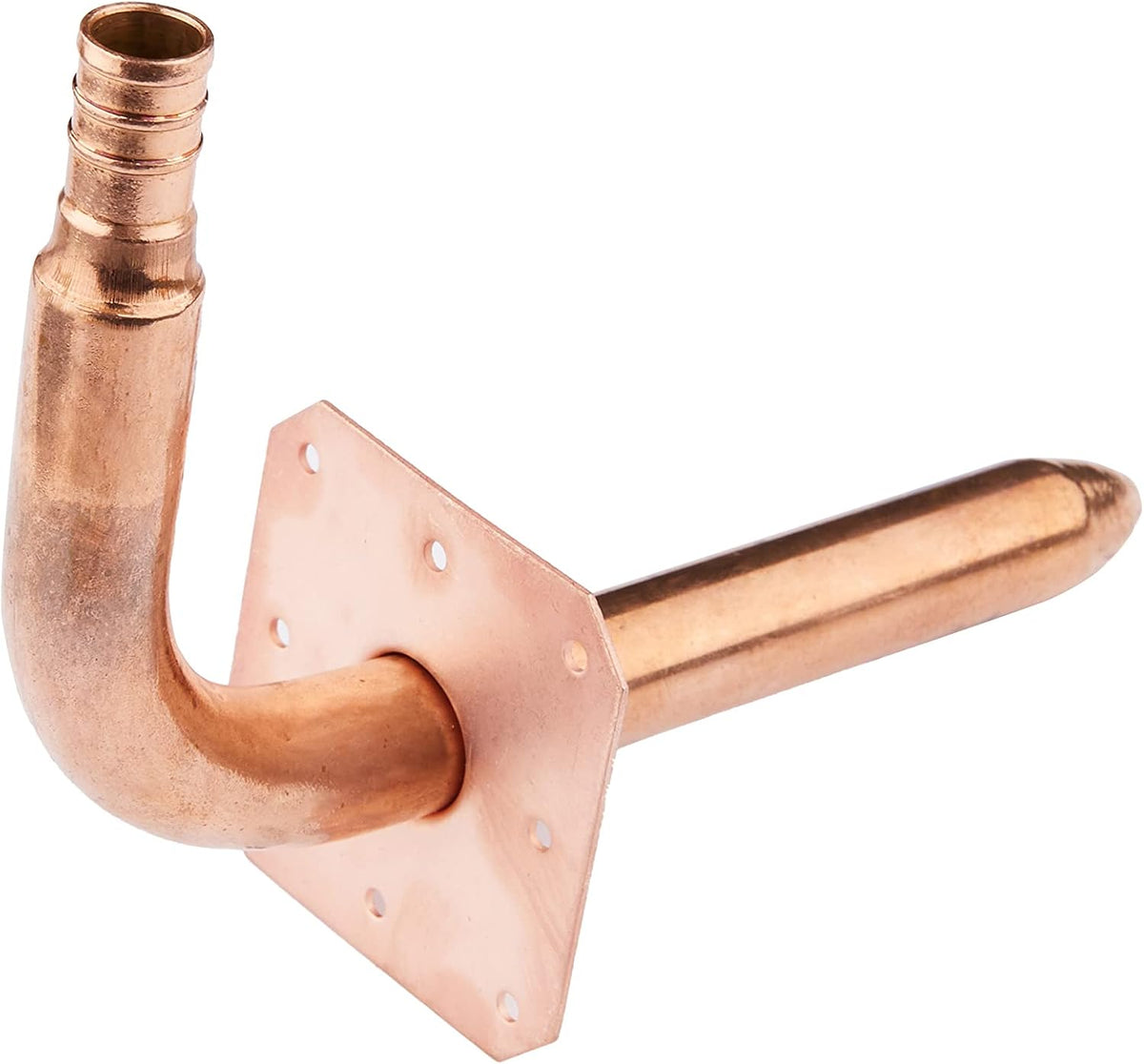2Pcs EFIELD 1/2"PEX Copper Stub Out Elbow With Flange,6"Length(STUB009-2)