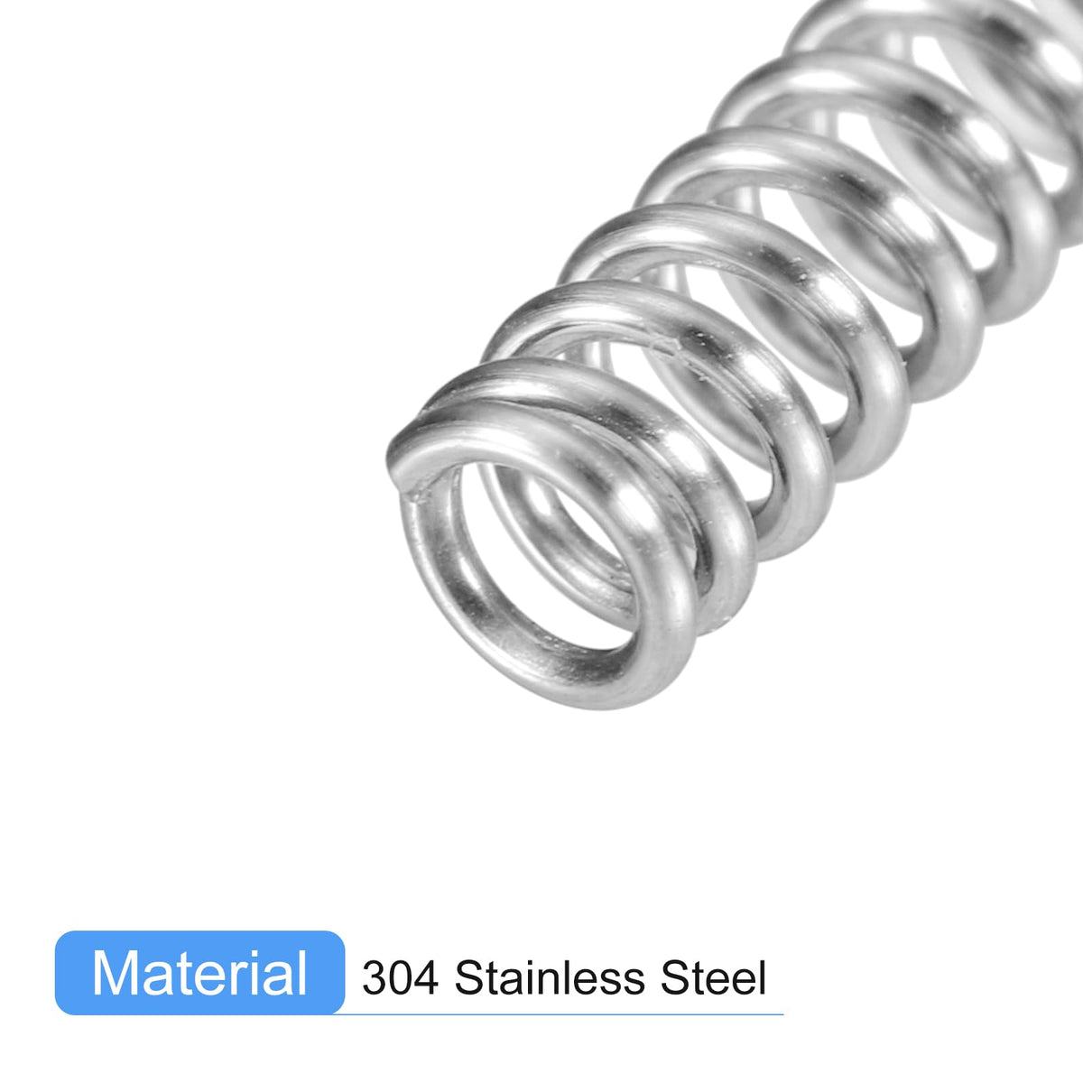 5Pcs Compression Spring 304 Stainless Steel 5mmOD,0.8mmWD,50mmFL