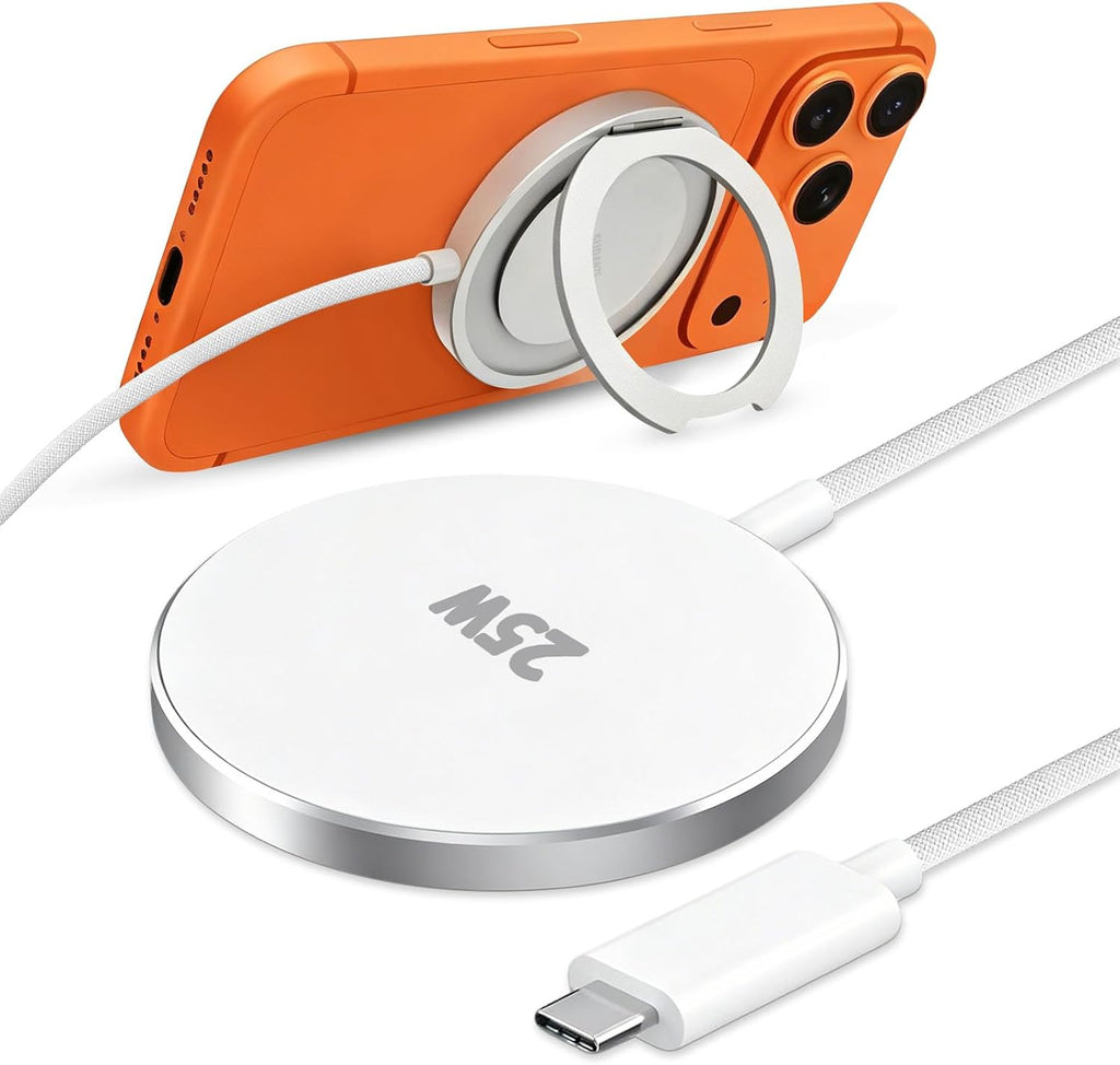 MagSafe Charger 25W Magnetic Wireless Charger Fast Charging Pad | Folding Stand Compatible with iPhone 17-12 Series &