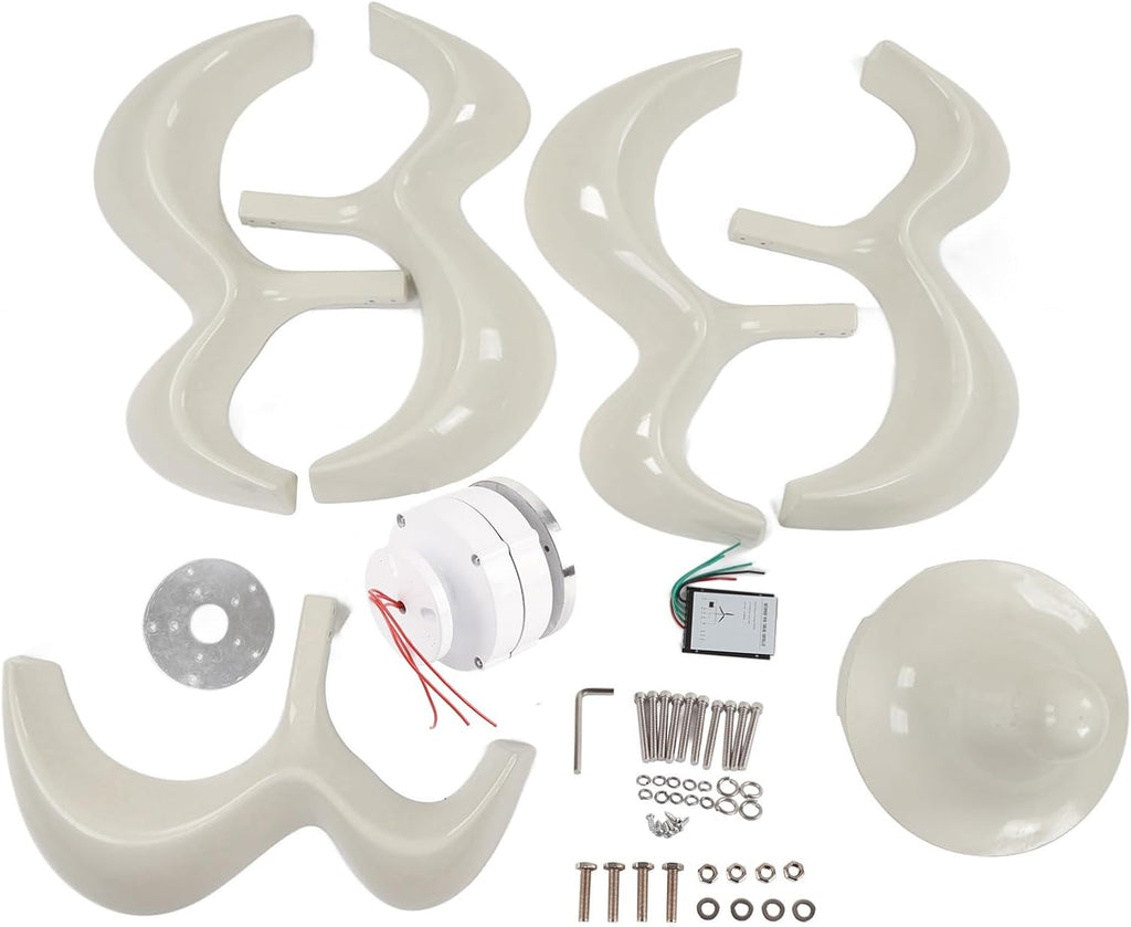 12V Wind Turbine Generator Kit, 5 Blade Gourd Shaped Wind Generator with Nylon Fiber Blades and IP67 Controller