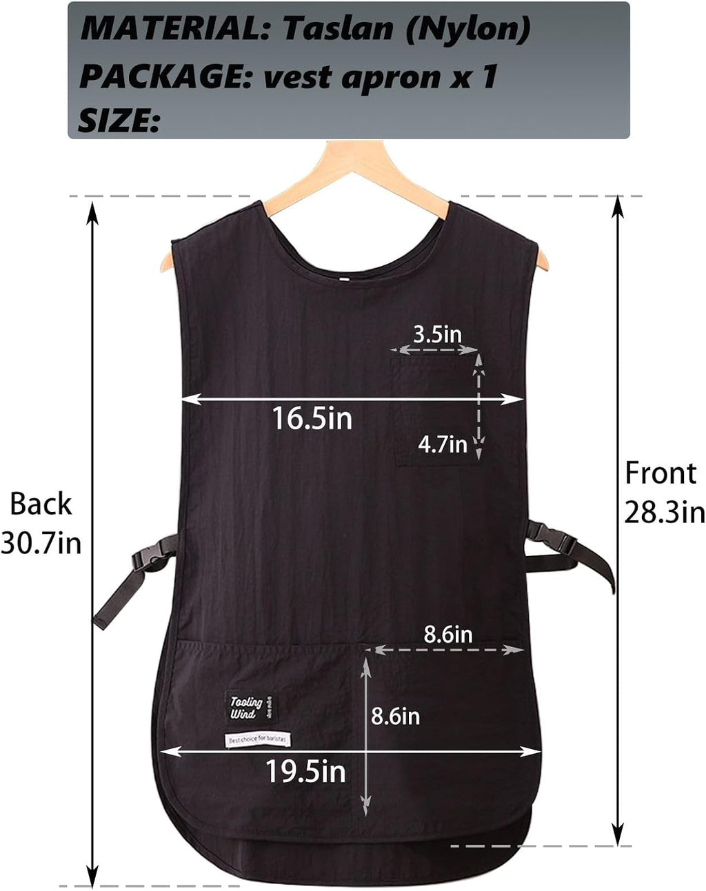 Barber Smock Waterproof Hair Stylist Apron with 4 Pockets Hairdresser Apron Barber Vest Barber Jackets for Women Men
