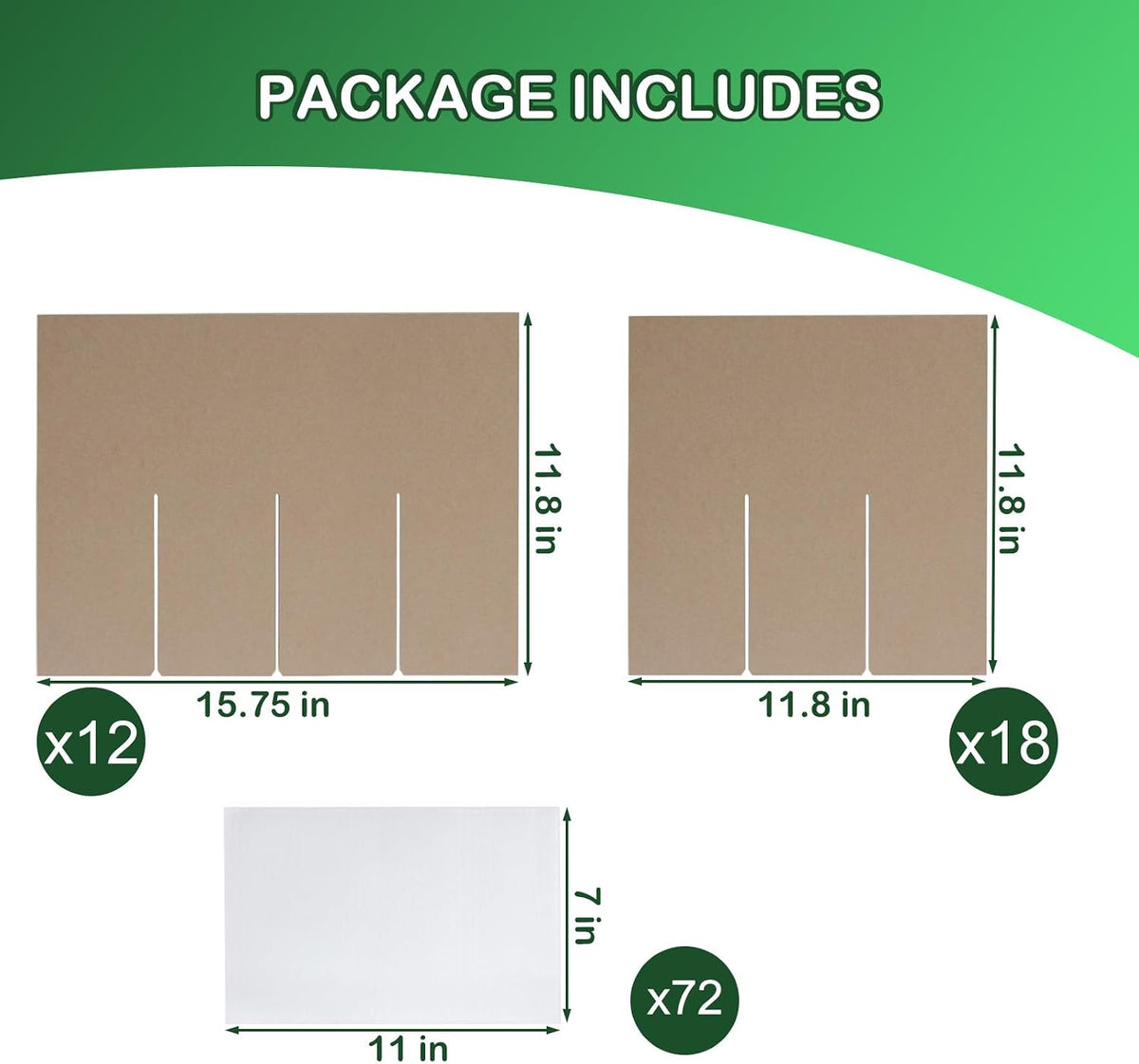 6 Set Glass Divider Kits for Moving Boxes, Kitchen Dish Packing Kit with 72 pcs Foam Pouches Fits in 16 x 12 x 12