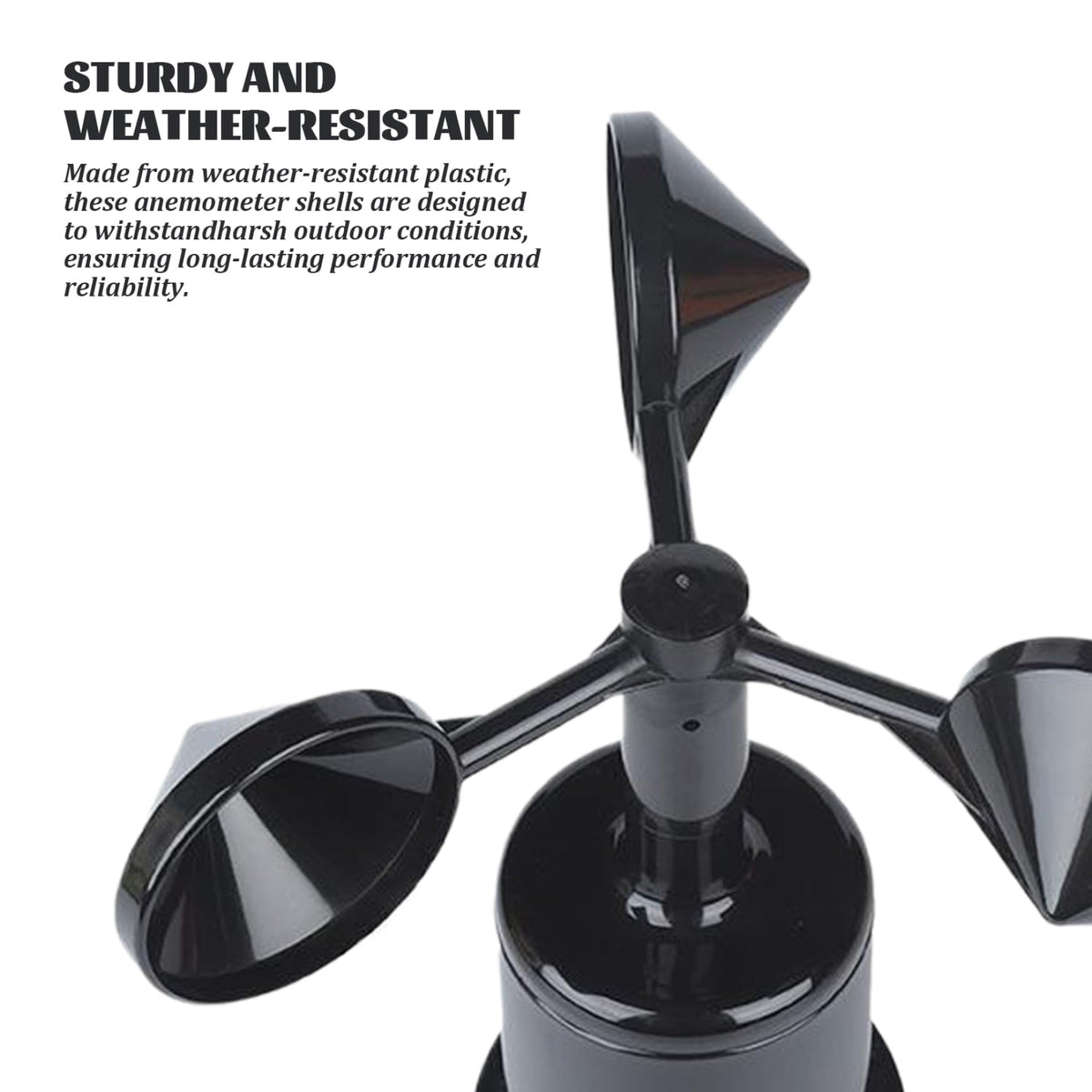 1PC Anemometer Shells, Weather-Resistant Plastic Wind Speed Meter Shells, Easy to Install Wind Speed Measuring Device Shells, Wind Meter Accessories.