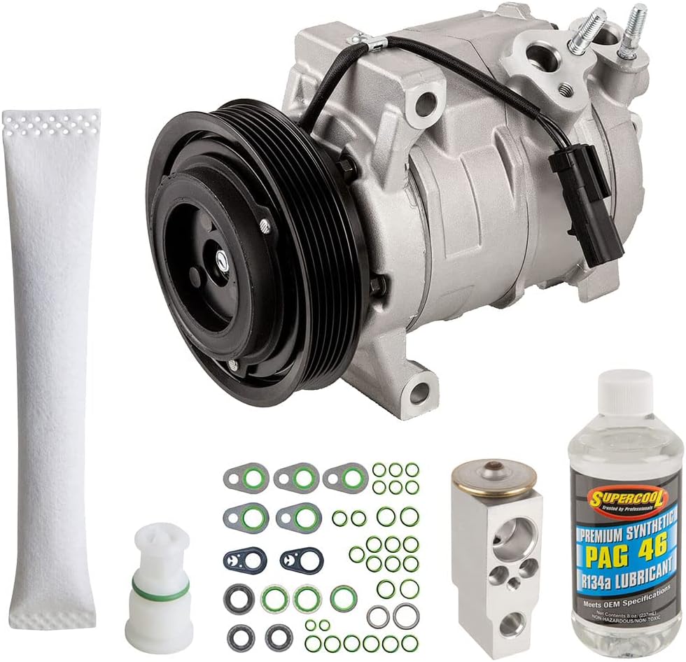 AC Compressor & A/C Kit For Dodge Ram 5.7L Hemi V8 2010 2011 - Includes Drier, Expansion Valve, PAG Oil & O-Ring Seals! - BuyAutoParts 60-82836RK New