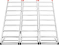 69"X50" Tri-Fold Aluminum ATV Mower Truck Loading Ramp,1500 lb Capacity | Portable Heavy Duty Loading Ramp for ATV