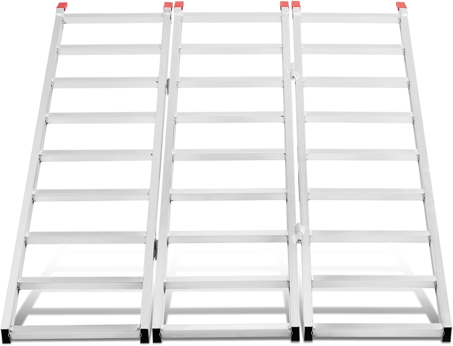 69"X50" Tri-Fold Aluminum ATV Mower Truck Loading Ramp,1500 lb Capacity | Portable Heavy Duty Loading Ramp for ATV