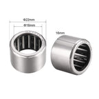 uxcell Needle Roller Bearings, 16mm Bore 22mm OD 16mm Width, Chrome Steel Needles Steel Cage One Way Clutch Bearing 2pcs