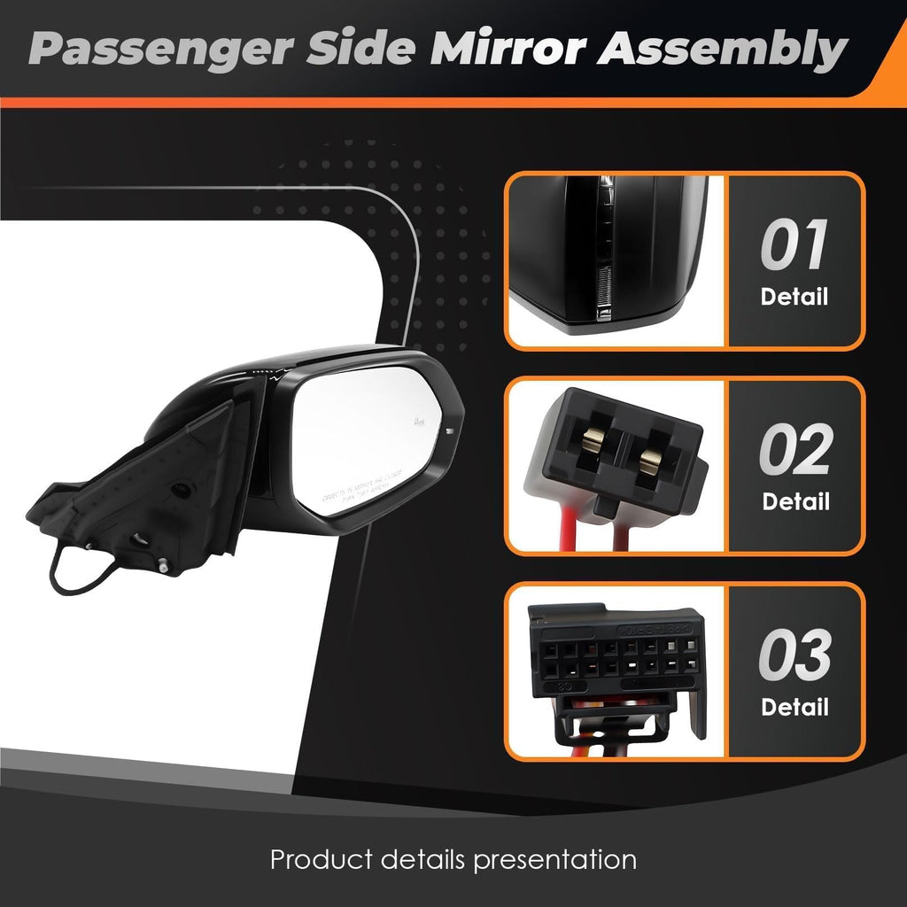 Aspaton Passenger Side Mirror Assembly Compatible with Atlas 2018-2021