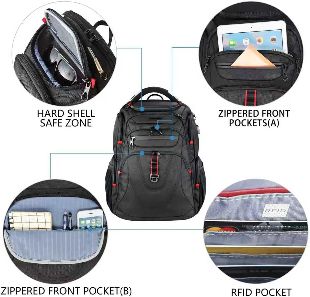 TSA Friendly Travel Laptop Backpack 17.3 inch XL Computer Backpack Water-Repellent College Daypack Business Backpack