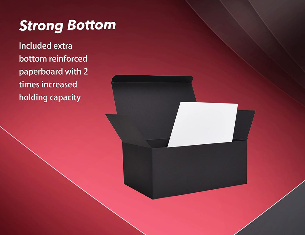 Black Gift Boxes with Lids, 24 Pack, 9.5x6.5x4 IN