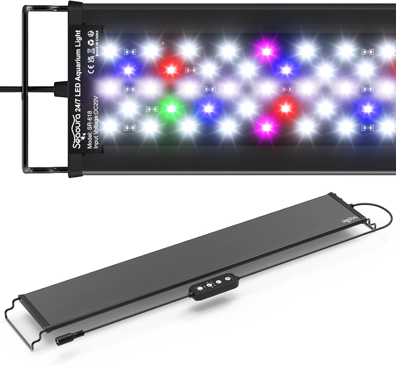 24/7 Led Aquarium Light for Plants Growth-Full Spectrum, 24-30 Inch | Fish Tank Light with Timer for Freshwater Tank