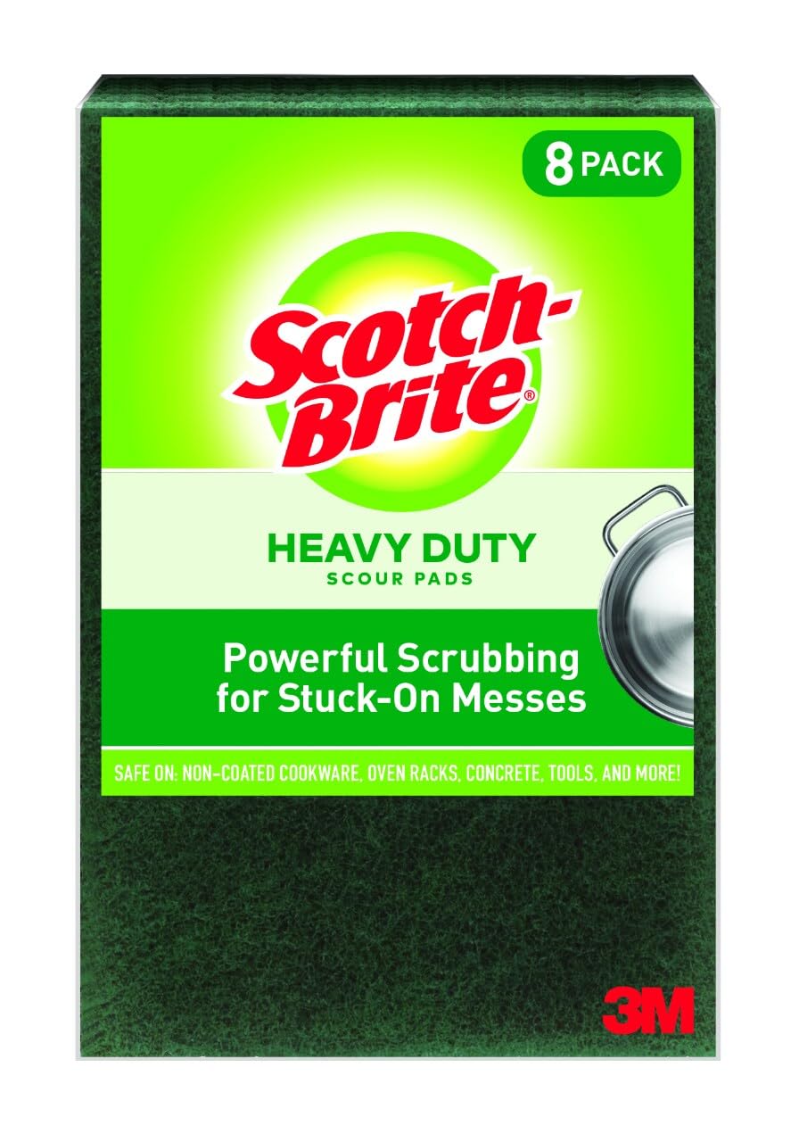 Heavy Duty Scouring Pad, 8 Pack