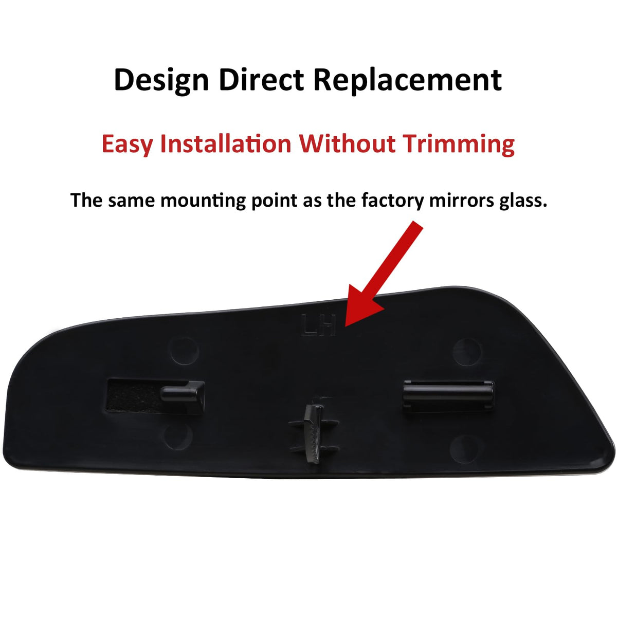LOIYLLEN Driver Side Mirror Glass Replacement for Ford E150, E250, E350, E450, E550 (1992-2007) - Left Side, Better Glass Quality, Easy Installation