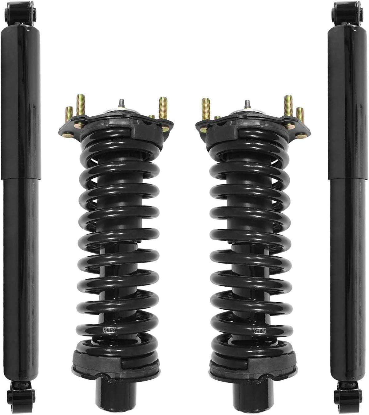 COMPLETESTRUTS - Front Complete Strut Assemblies with Coil Springs and Rear Shock Absorbers Replacement for 2002-2012 Jeep Liberty - Set of 4