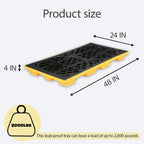 2Pcs 2-Drum Modular Platform Spill Containment Trays,48x24x4 Inch