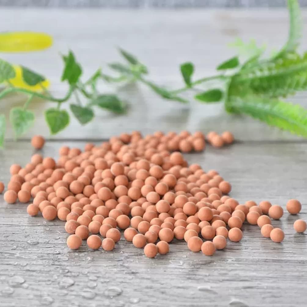2.0 LB Clay Pebbles, 1/8'' Gardening Ceramsites Growing Media for Succulents Orchids, Aquaponics, Aquaculture