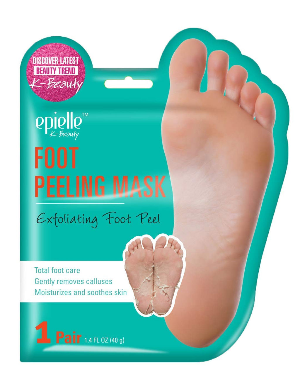 Foot Peel Mask | 2 Pairs | For Cracked Heels, Dead Skin & Calluses | Smooth & Repair Rough, Dry Skin | Beauty Gift