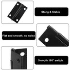 24 Pack 1.5 Inch Black Door Hinge Cabinet Hinge
