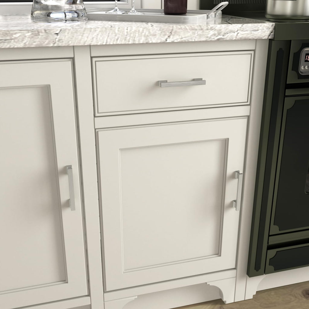 25 Pack 5 Inch Brushed Nickel Cabinet Pulls Solid Kitchen Handles