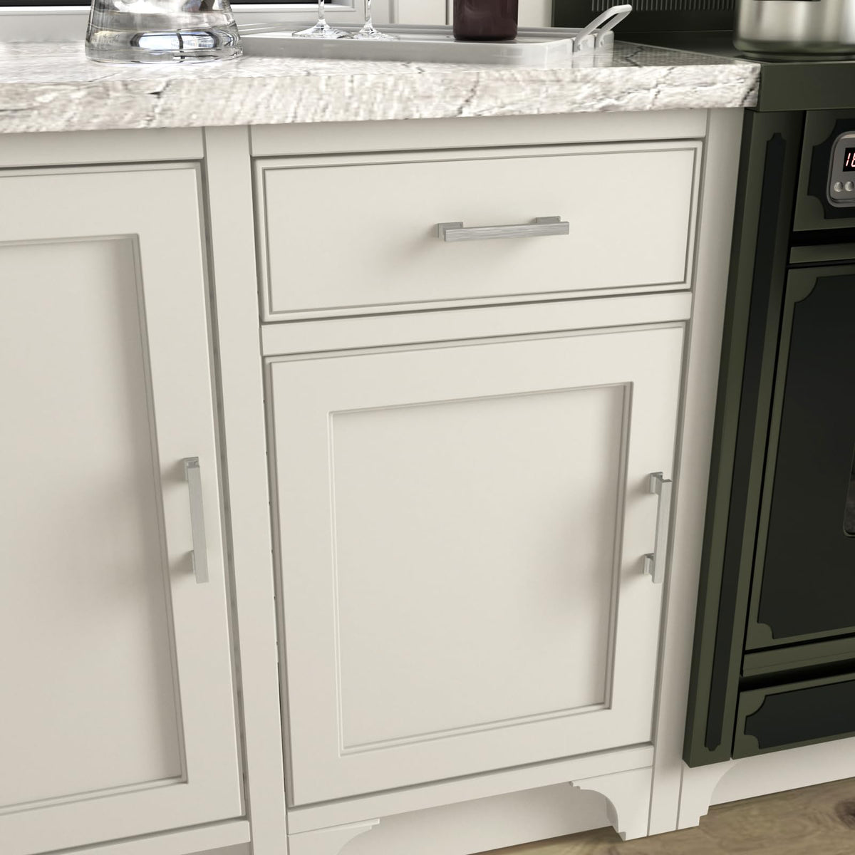 25 Pack 5 Inch Brushed Nickel Cabinet Pulls Solid Kitchen Handles
