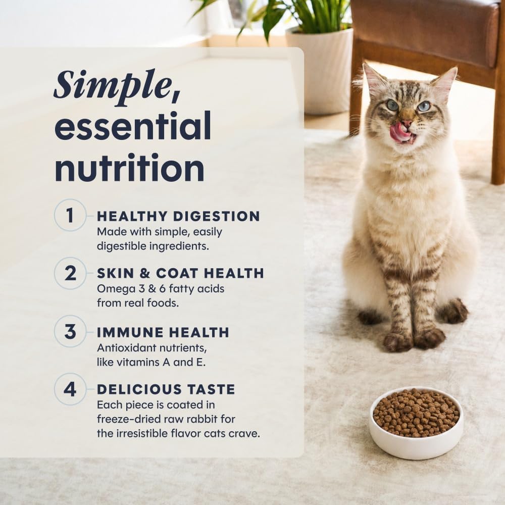 Limited Ingredient Diet Dry Cat Food, Real Rabbit, 4.5 lb. Bag