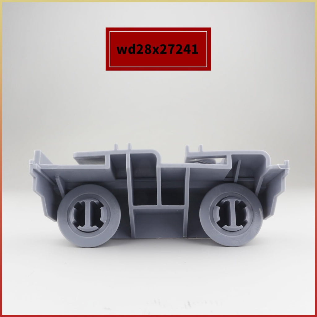 2 Pack WD28X27241 Dishwasher Lower Rack Wheels and Carrier Kit Replacement Part Compatible with GE Dishwasher Baskets Roller Assembly L and R Side,Replaces for WD12X10439 WD12X10438 WD12X10446