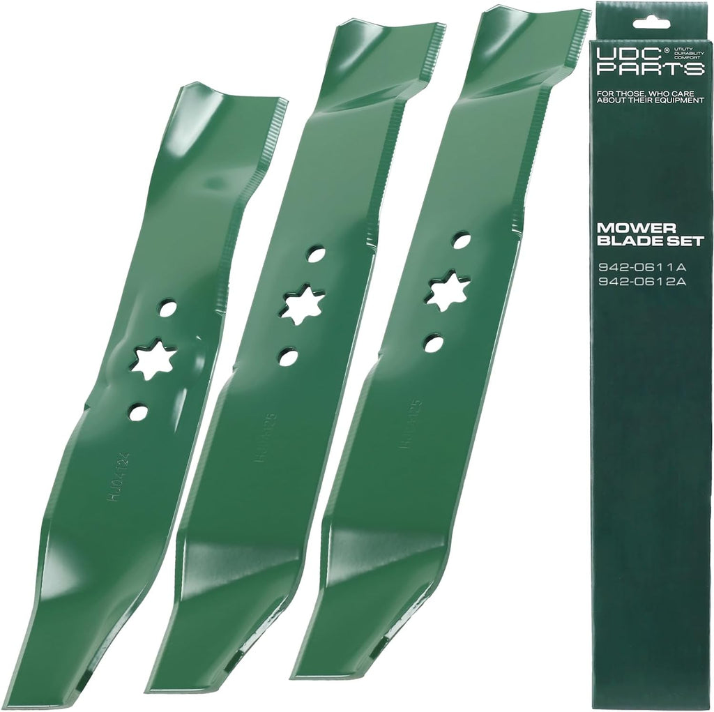 UDC Parts 942-0611A 942-0612A Mulching Blades Replacement for Cub Cadet 46"