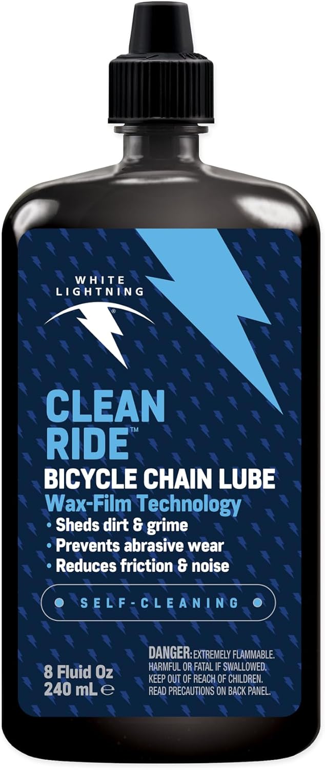 White Lightning Clean Ride Self-Cleaning Wax Chain Lubricant 8 fl oz