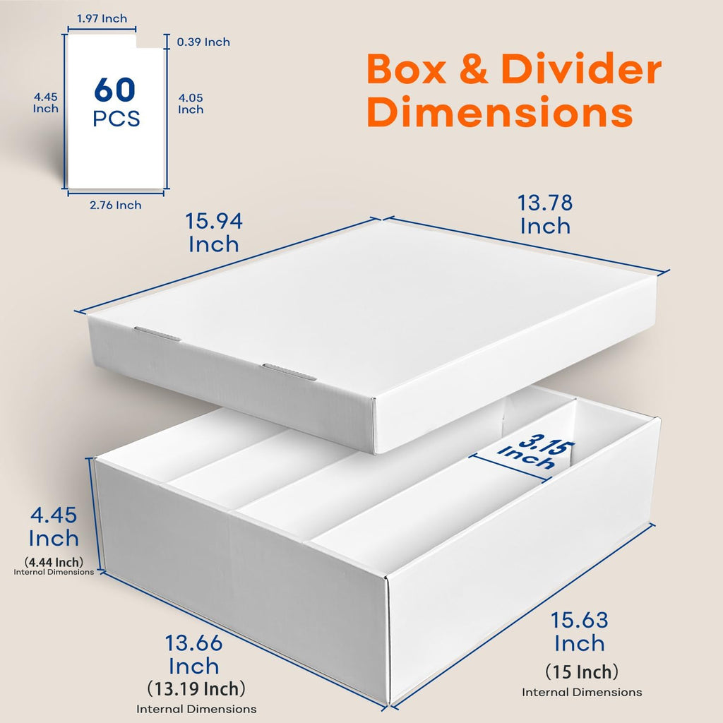 2-Pack Trading Card Storage Box, Cardboard Card Box for MTG TCG Sports Card | Affordable Bulk Card Storage