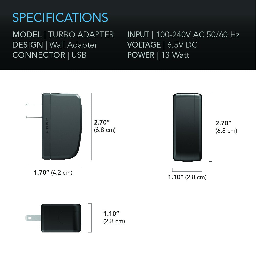 AC Infinity Turbo Fan Power Adapter
