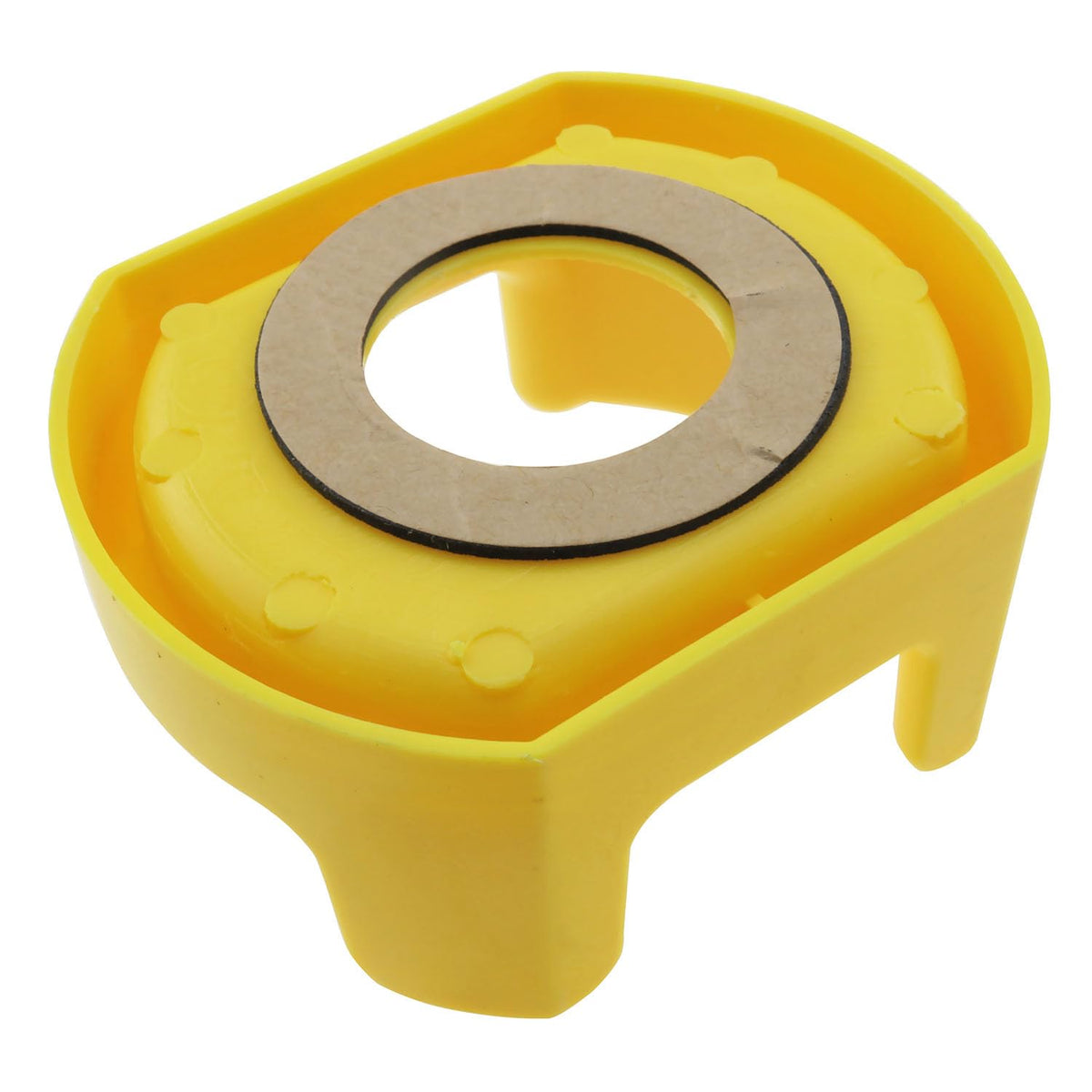 E-outstanding Yellow 30mm Push Switch Button Protective Cover Large Plastic Emergency Stop Button Protective Cover with Emergency Stop Warning Circle