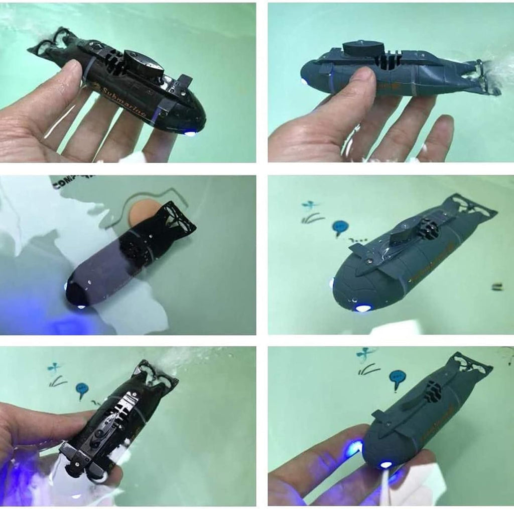 Mini RC Submarine for, 2.4G 6CH Remote Control Boat Remote Control Submarine, Model Electronic Water Toy Boat for