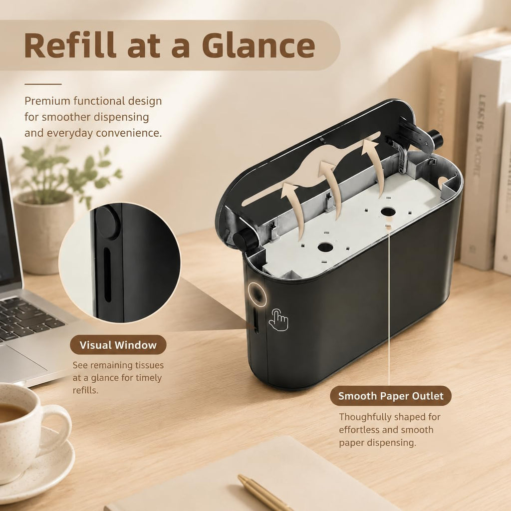 Countertop Multifold Paper Towel Dispenser, Black