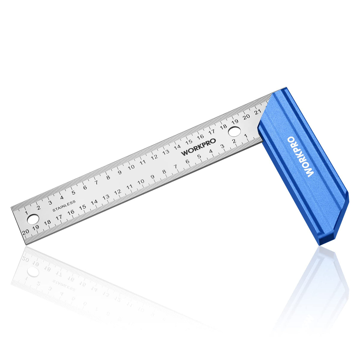 WORKPRO 8-Inch Try Square, Woodworking Square with Aluminum Handle