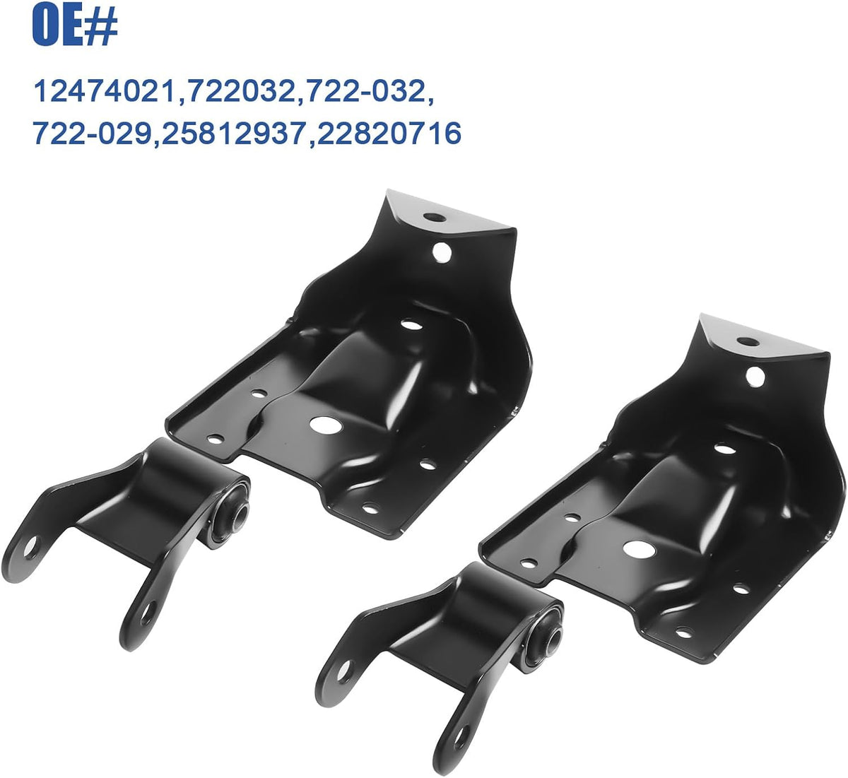 Rear Leaf Spring Hanger Bracket Shackle Kit Compatible with 1999-2013 Chevy Silverado GMC Sierra 1500 LH Driver Side & RH Passenger Side, Replace # 722-032 722-029