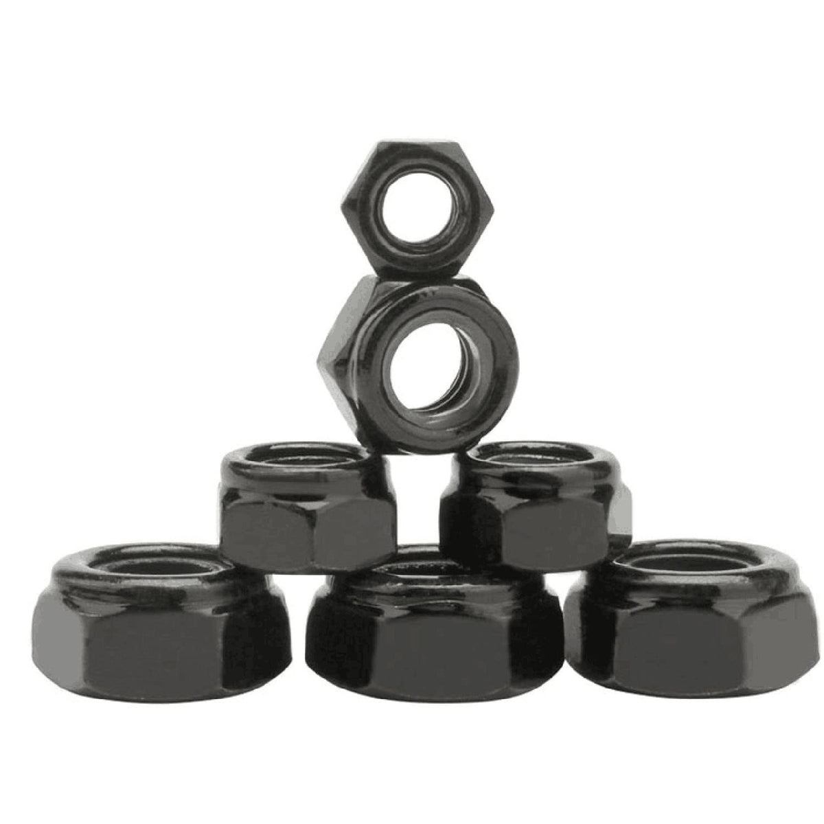 110-piece Set M3 Nylon Lock Nuts M3*0.5mm, Black Anti-Loosening Self-Locking Nuts