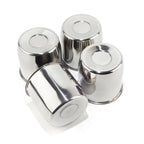 4Pcs 4.25" Stainless Trailer Wheel Center Caps, 4.11" H Chrome