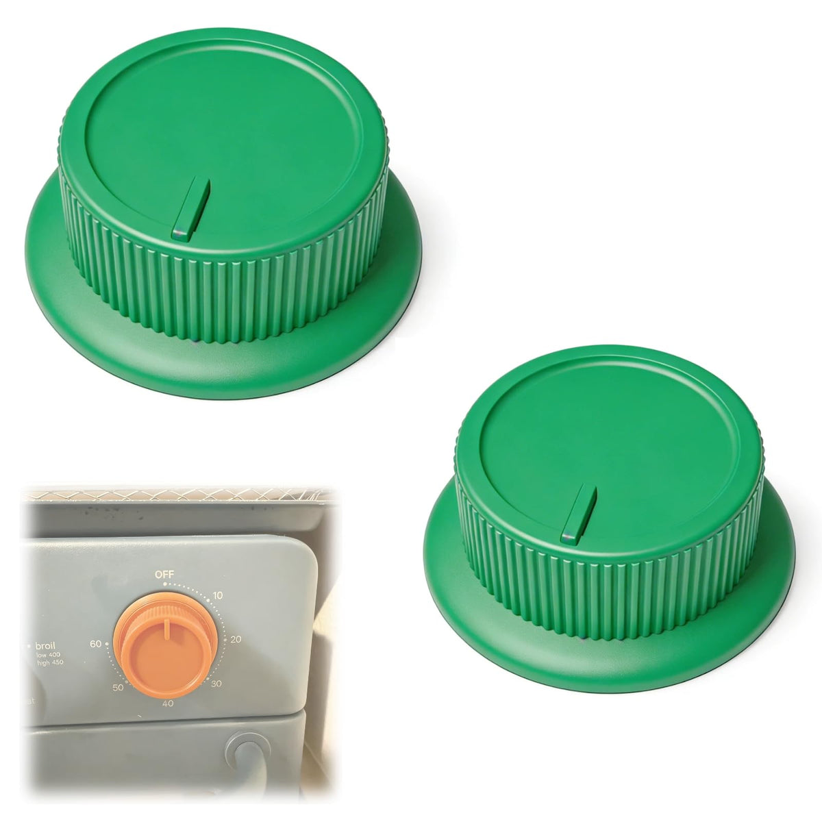 Replacement Knobs for Our Place Wonder Oven, 2pcs Control Dial Replacements for Countertop Oven (Green)